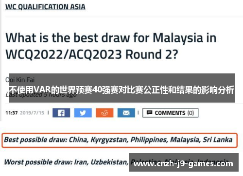 不使用VAR的世界预赛40强赛对比赛公正性和结果的影响分析