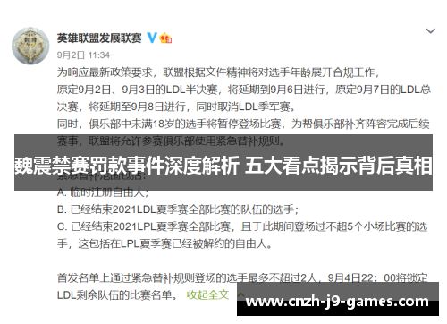 魏震禁赛罚款事件深度解析 五大看点揭示背后真相